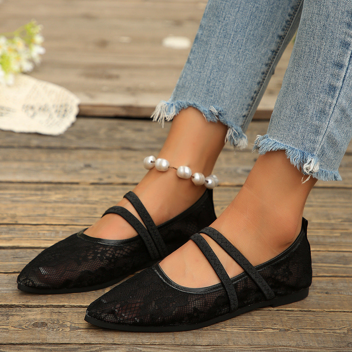 Women's Lace Ballerina Flats