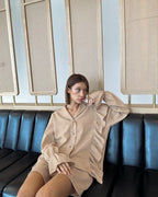 Women's Loungewear Set with Ruffle Details