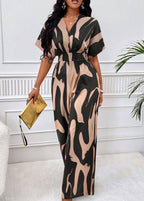 Women's Jumpsuit with Wide Sleeves and Elegant Belt