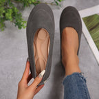 Women's Suede Ballet Flats with Anatomical Insole