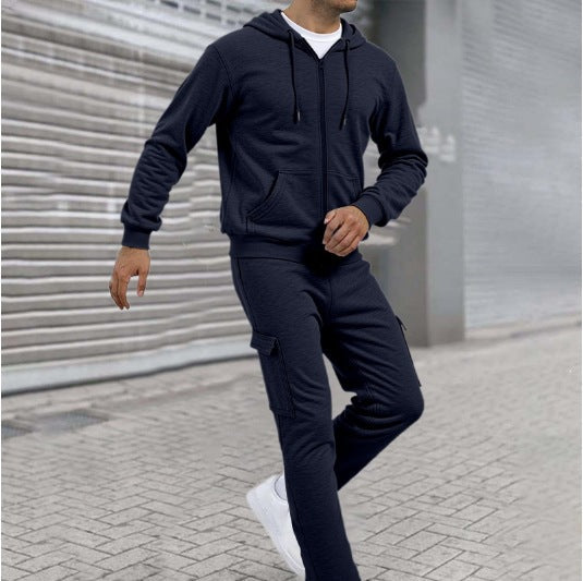 Men's Sporty Zip Sweat Set