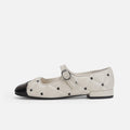 Women's Ballet Flats with Elegant Strap Design and Quilted Finish