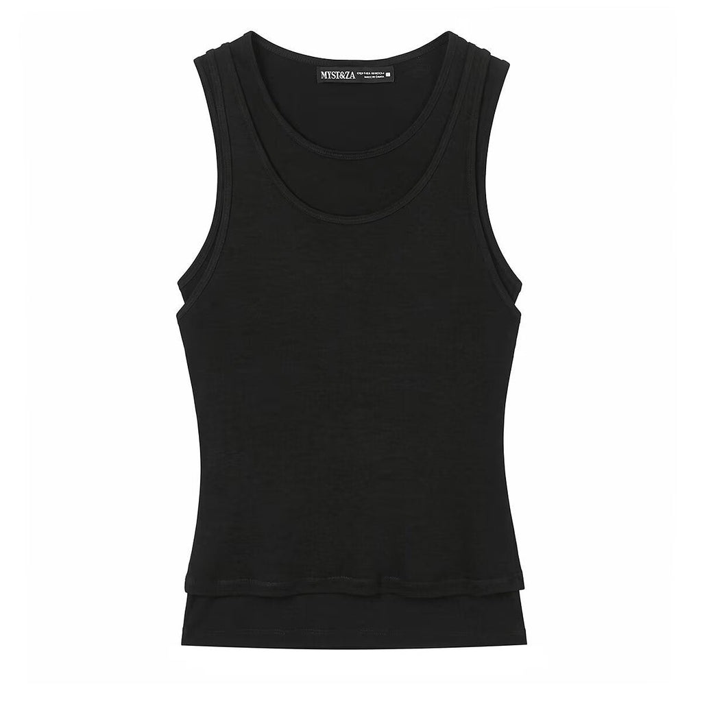 Women's Sleeveless Tank Top in High-Quality Stretch Fabric