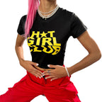 Women's Slim-Fit Cropped T-Shirt with Graphic Print