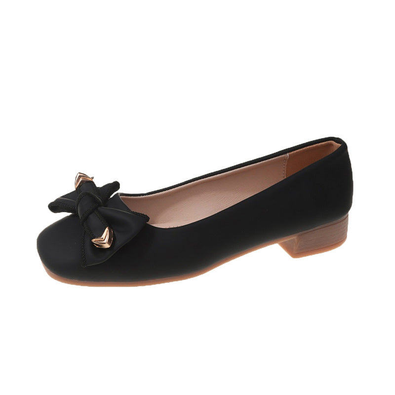 Women's Ballet Flats with Elegant Bow Detail and Soft Footbed