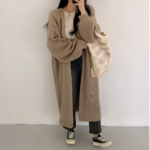 Women's Open-Front Chunky Knit Cardigan