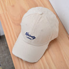 Men's Distressed Vintage Cotton Baseball Cap