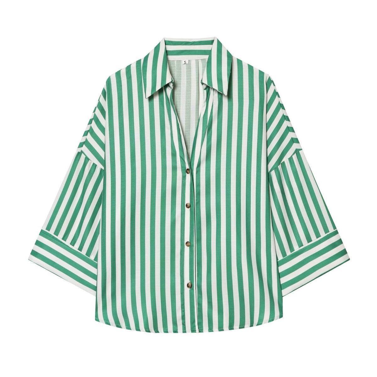 Women's Shirt Blouse with Casual Cut and Elegant 3/4 Sleeves