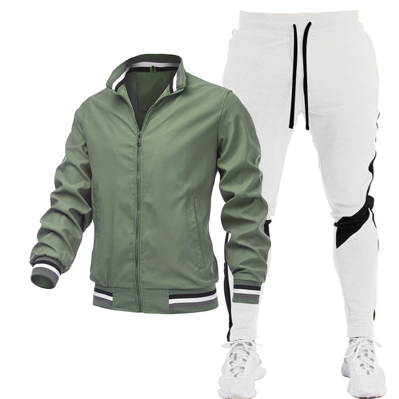 Men's Sporty Track Jacket and Jogging Pants Set