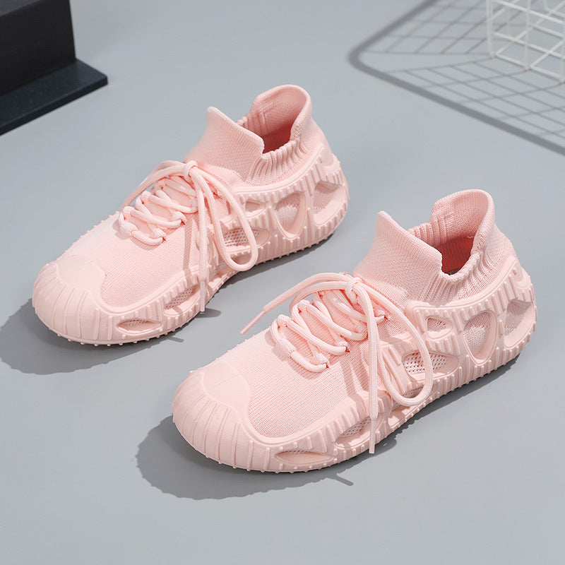 Women's Athletic Casual Shoes with Breathable Mesh and Shock-Absorbing Sole