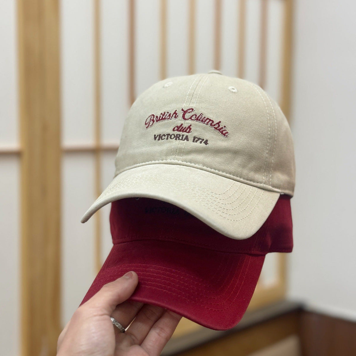Men's Vintage-Inspired Distressed Baseball Cap