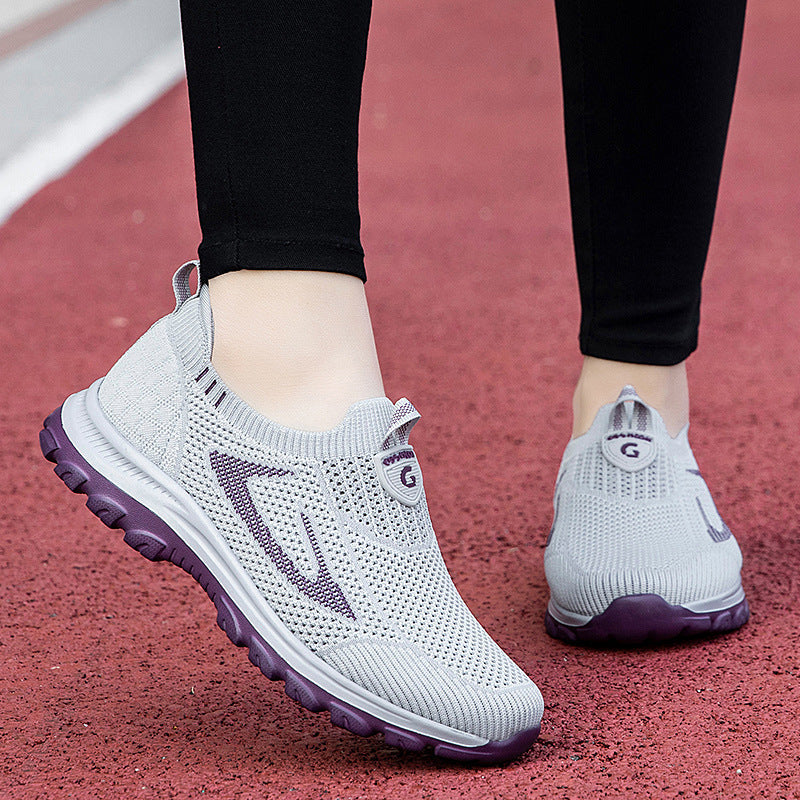 Women's Breathable Casual Sneakers with Knit Technology