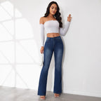 Women's High-Waisted Flared Jeans with Modern Fit