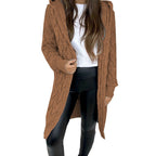 Women's Long Cable Knit Coat
