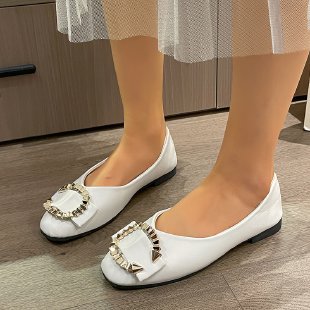 Women's Ballet Flats with Decorative Embellishments
