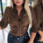 Women's Fitted Shirt with Ruching