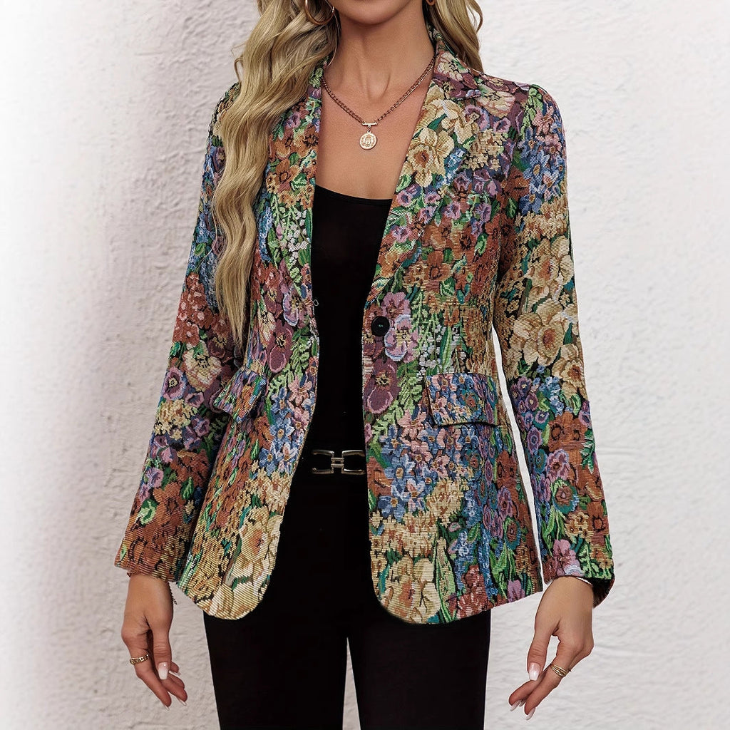 Women's Floral Blazer Jacket