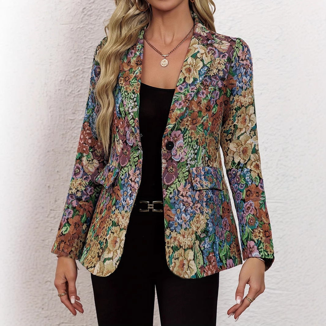 Women's Floral Blazer Jacket