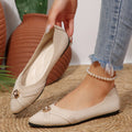 Women's Ballet Flats with Decorative Ornament