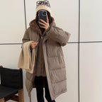 Women's Elegant Lined Winter Parka with Plush Collar