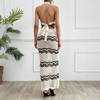 Elegant Cropped Top and Maxi Skirt Set