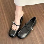 Women's Ballet Flats with Decorative Buckle