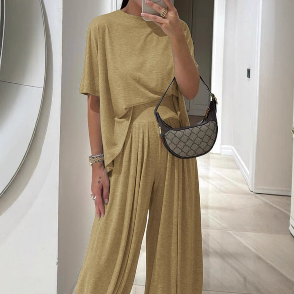 Women's Comfortable Wide-Leg Set