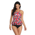 Women's Swimwear with Ruffles and Floral Appliqués