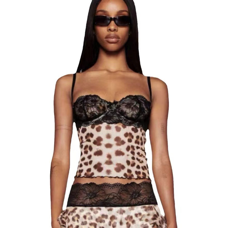 Women's Mini Skirt with Elegant Lace Accents