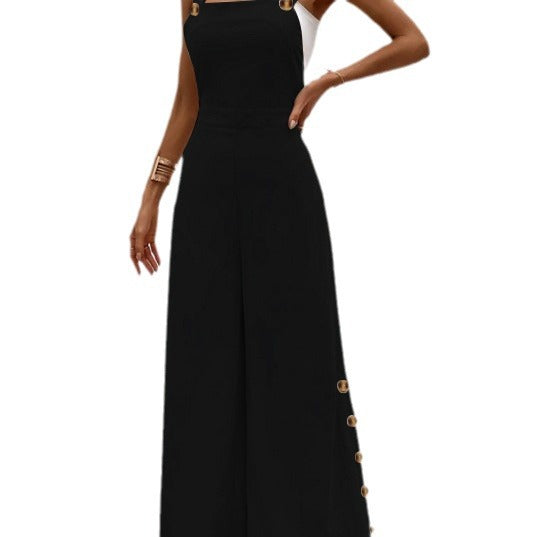 Women's Jumpsuit with Decorative Buttons