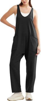 Women's Jumpsuit with Pockets and Stretch Fabric