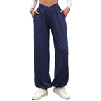 Women's Comfortable Palazzo Pants with Elastic Waist and Side Pockets