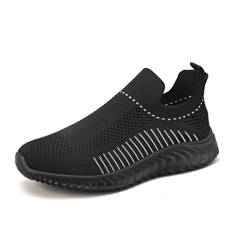Women's Breathable Slip-On Sneakers with Elastic Ribbed Design