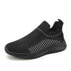 Women's Breathable Slip-On Sneakers with Elastic Ribbed Design