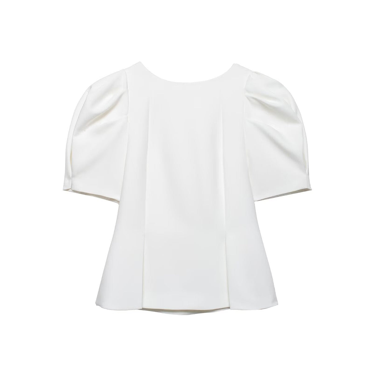 Women's Blouse with Puff Sleeves and Elegant Cut