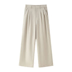 Women's Elegant Wide-Leg Pleated High-Waisted Trousers