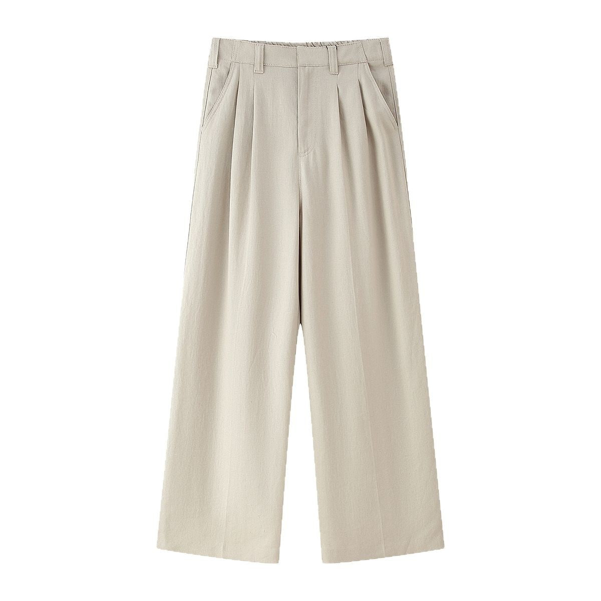Women's Elegant Wide-Leg Pleated High-Waisted Trousers