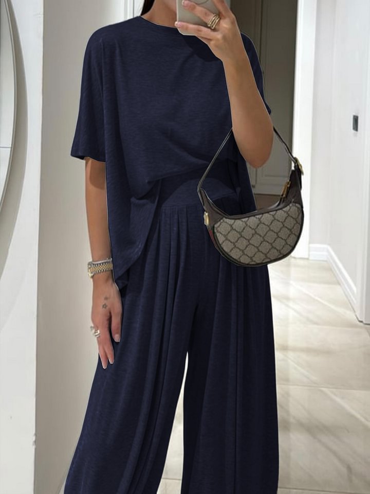 Women's Comfortable Wide-Leg Set