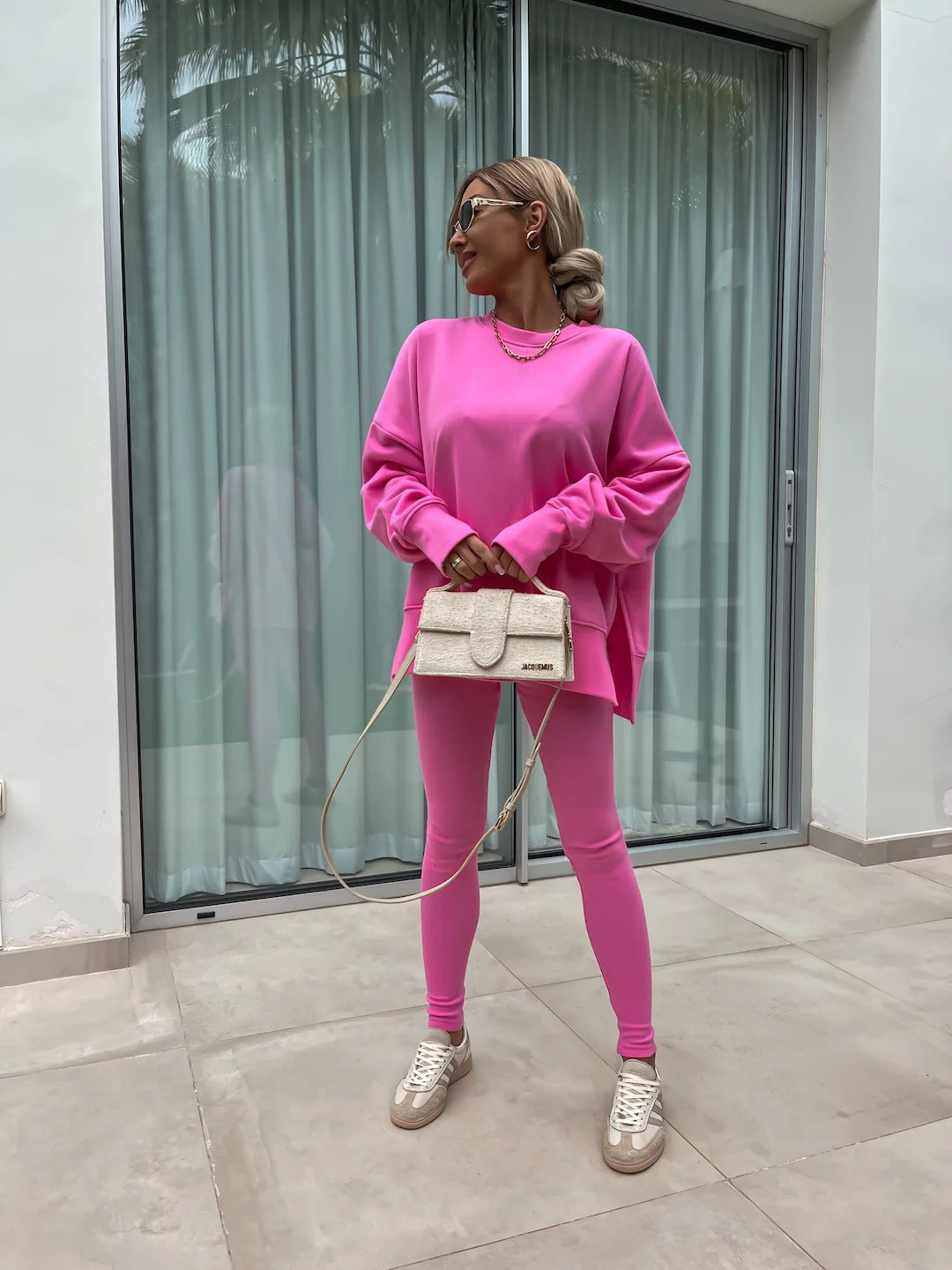 Women's Casual Oversized Sweater and Leggings Set