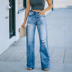 Women's High-Waist Wide-Leg Jeans