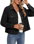 Women's Corduroy Jacket with Practical Chest Pockets