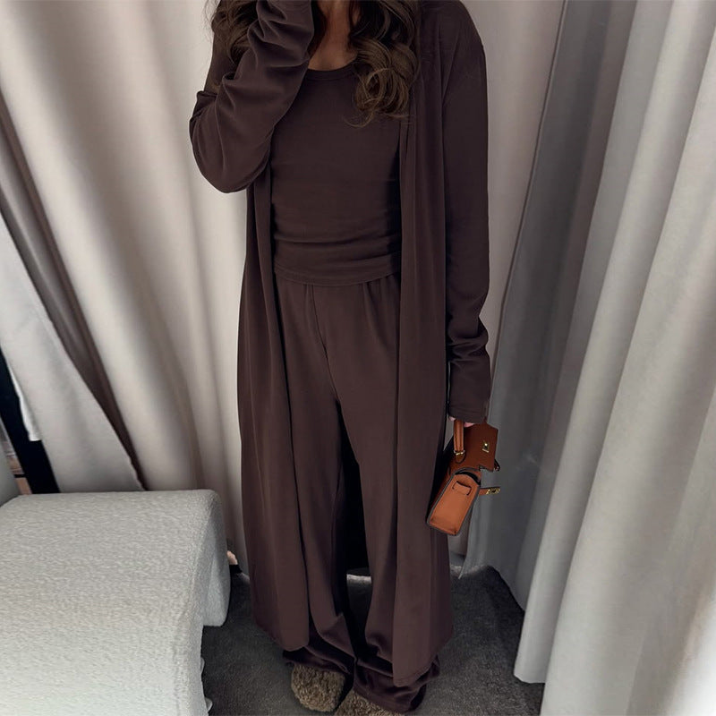 Women's Elegant Lounge Set with Cardigan