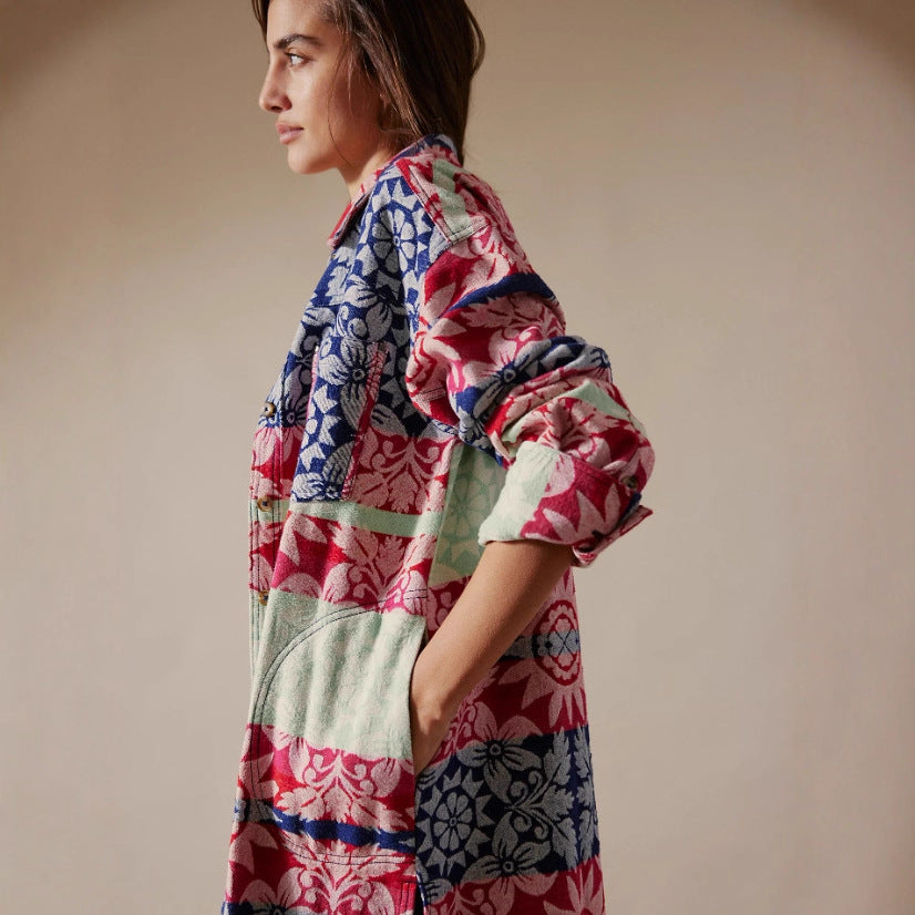 Women's Cotton Patterned Shirt