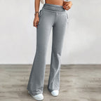 Women's Comfortable Palazzo Pants with Elastic Waistband and Casual Cut