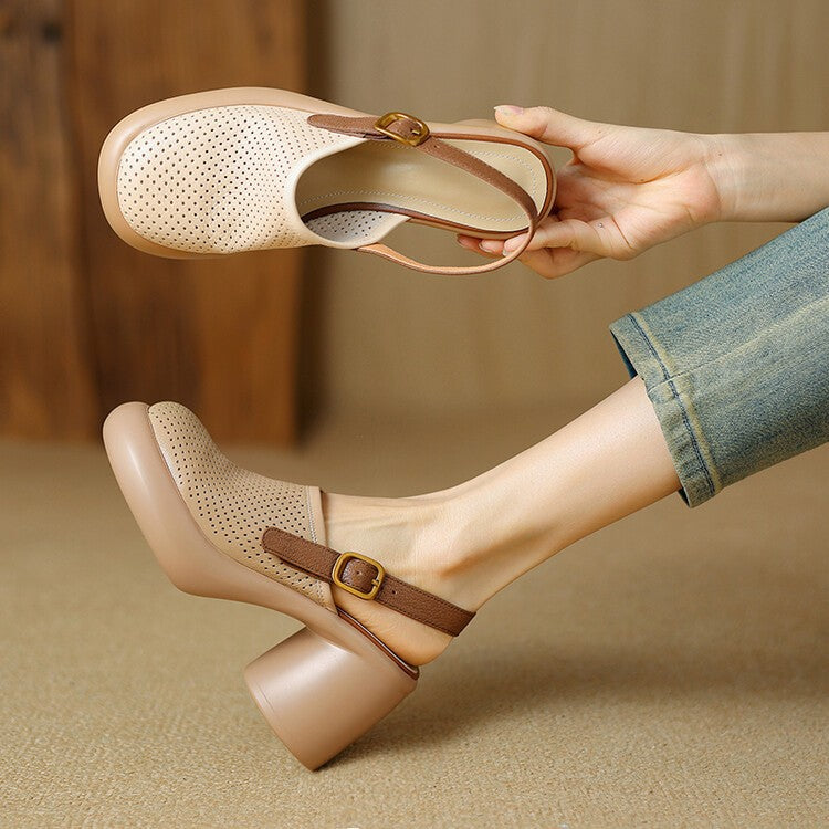 Women's Breathable Clogs with Fashionable Perforation Design