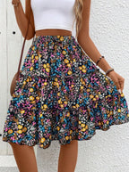 Women's Airy Wrap Skirt with Ruffle Details