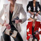 Women's Elegant Blazer with Gold Button Detail