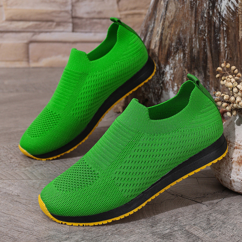 Women's Breathable Slip-On Sneakers with Elastic Insert