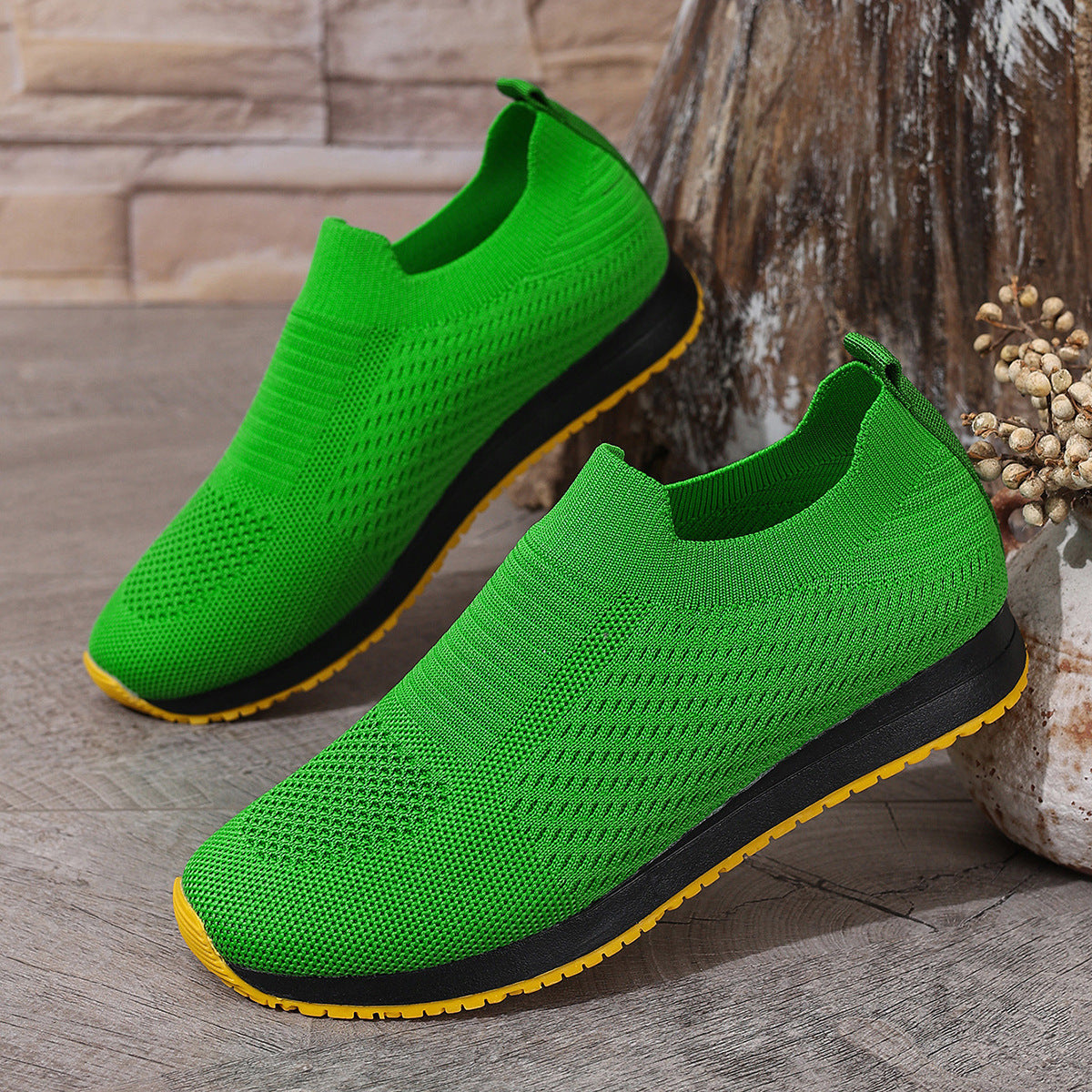 Women's Breathable Slip-On Sneakers with Elastic Insert