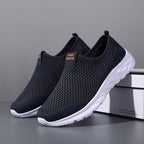 Women's Breathable Slip-On Sports Shoes with Elastic Entry